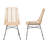 Kersten Kepir Slat Back Rattan Side Dining Chair