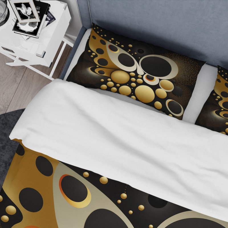 Ensemble de housse de couette en microfibre / polyester Golden Circular Universe II Bedding