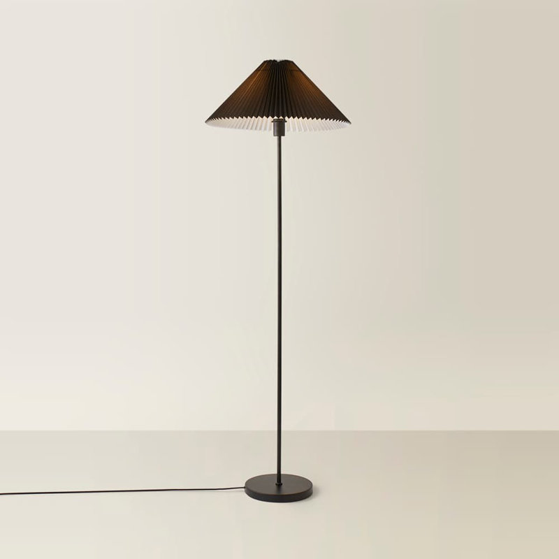 Kameron 156cm Traditional Floor Lamp, Black, Black, Yes