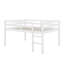 Lit mezzanine double en bois d'hévéa avec échelle-1764019046