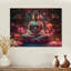 Starlight Buddha I - impression de paysage religieuse sur bois de pin naturel-1594144282