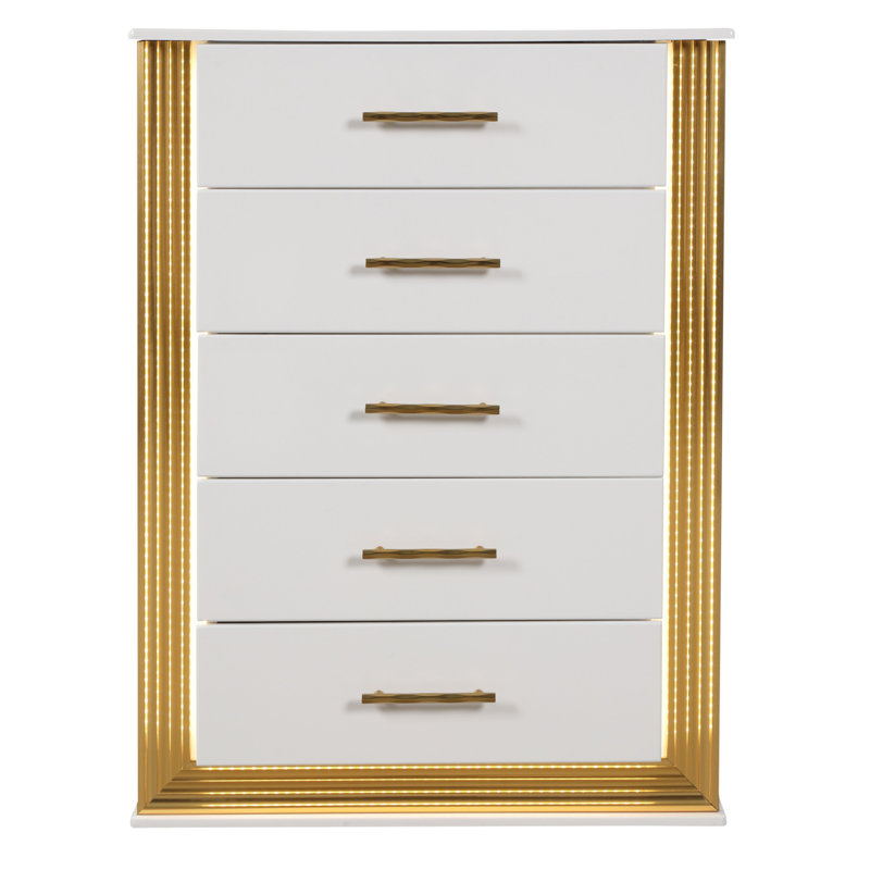 Commode à 5 tiroirs de style contemporain