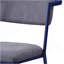 Chaise de bureau rembourrée grise et bleue-246162204