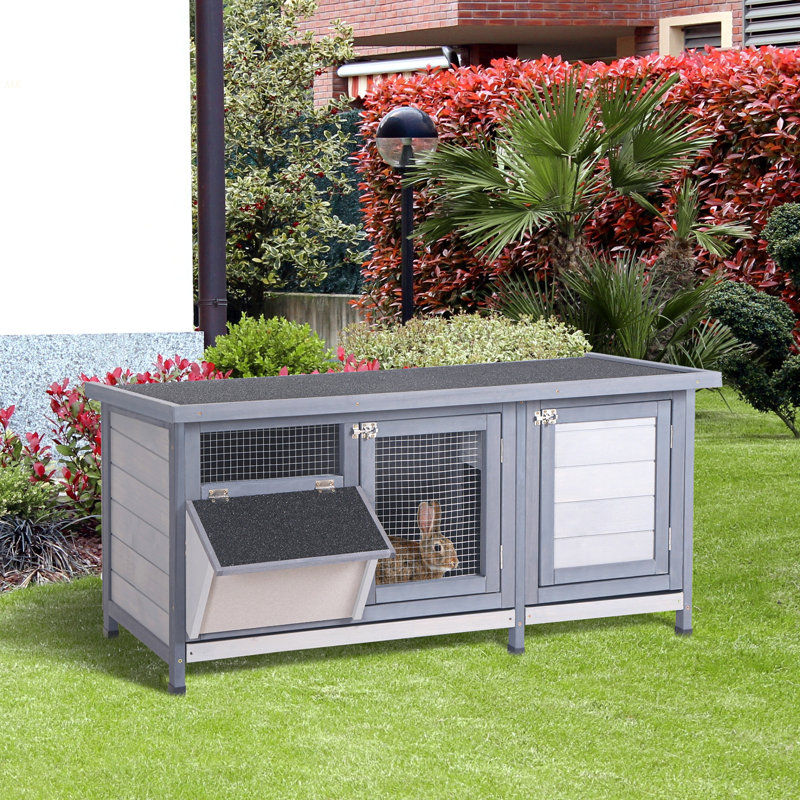 Cage à lapins en bois Pawhut