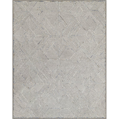 Pinnacle Hand-Tufted Wool Area Rug Geometric Stripe