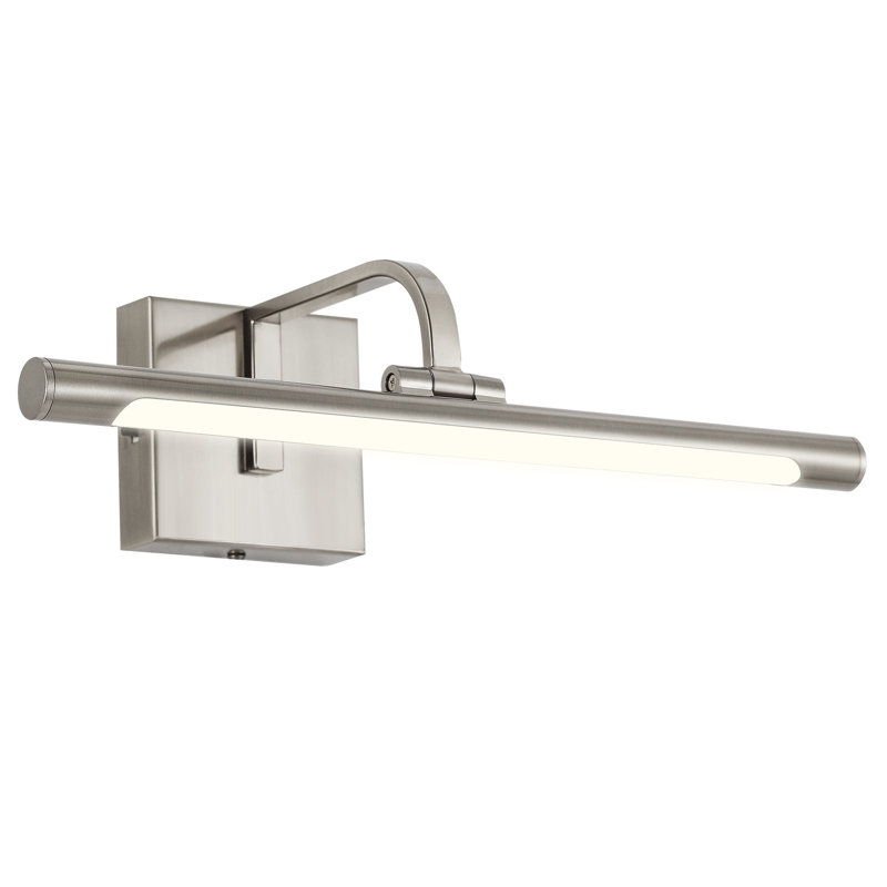 Lampe à DEL 1 lumière à intensité variable réglable 3000K / 4000K / 5000K, 640 lumens, Nickel brossé