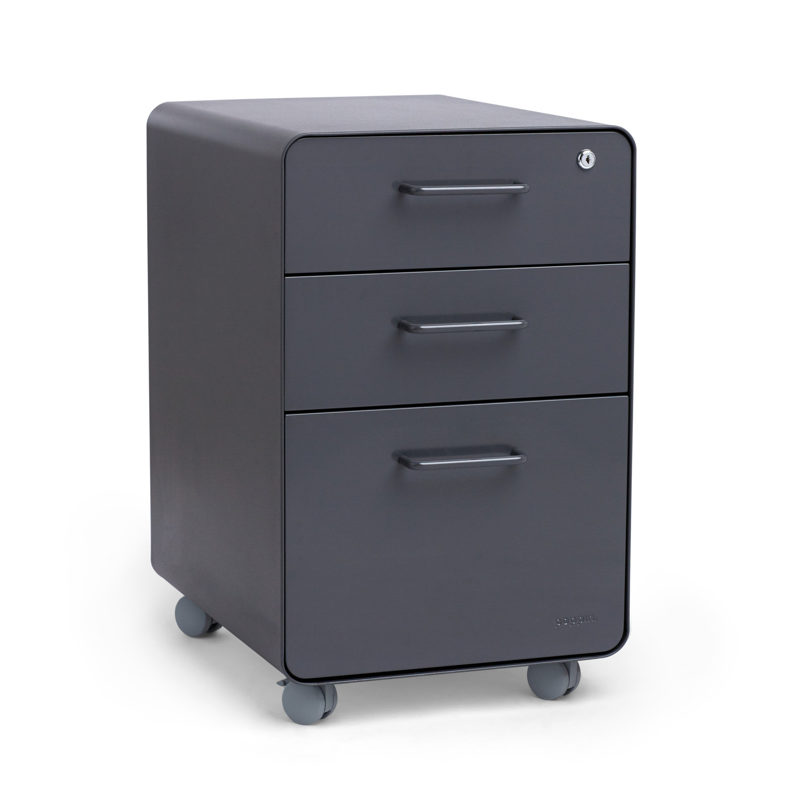 Stow Filing Cabinet, Charcoal, With Caster