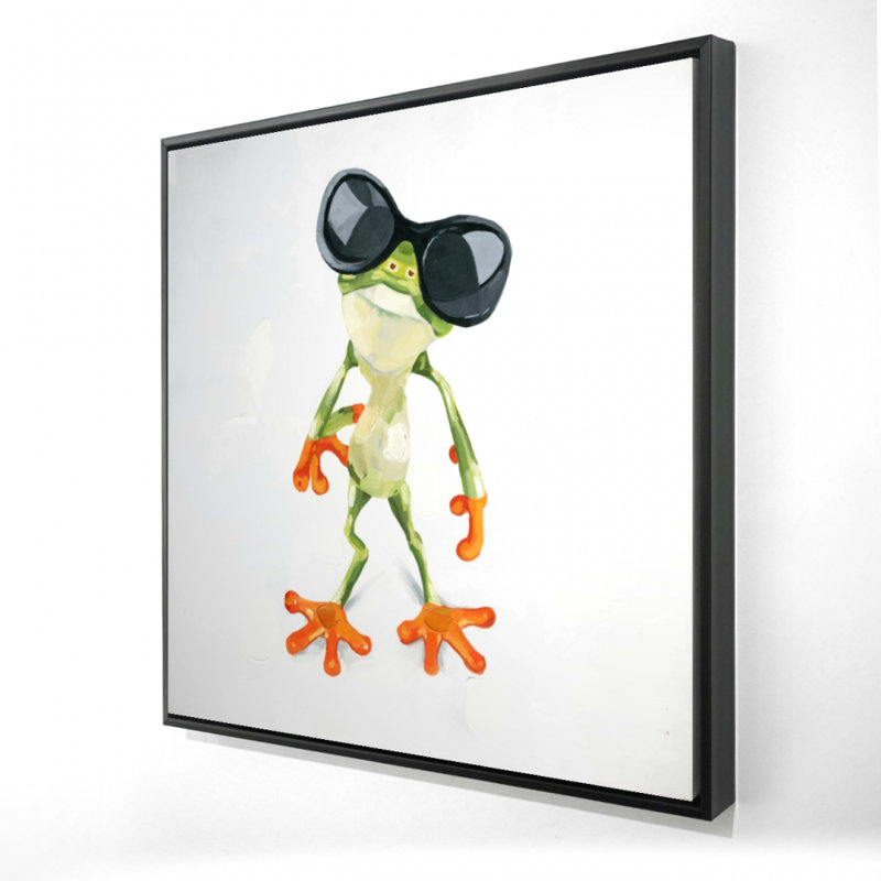 «Drôle de grenouille avec lunettes de soleil»