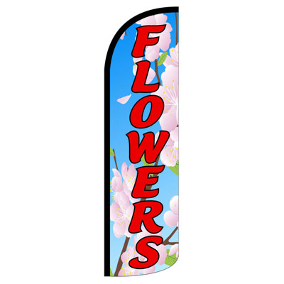 Double Sided 138'' H x 38'' W Polyester Feather Banner