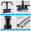 ° Swivel Matte Black Dual Handle Bath Faucet Modern Design For Bathroom
