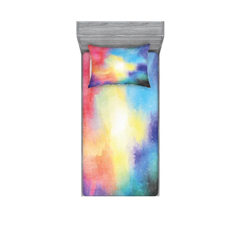 Microfiber Ombre Sheet Set, Twin Sheet Set with Fitted Sheet