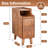 Narrow Nightstand with Drawers, Pre-Assembled Solid Wood Small Skinny Night Stand with Open Sliding Shelf-730360925-722290104