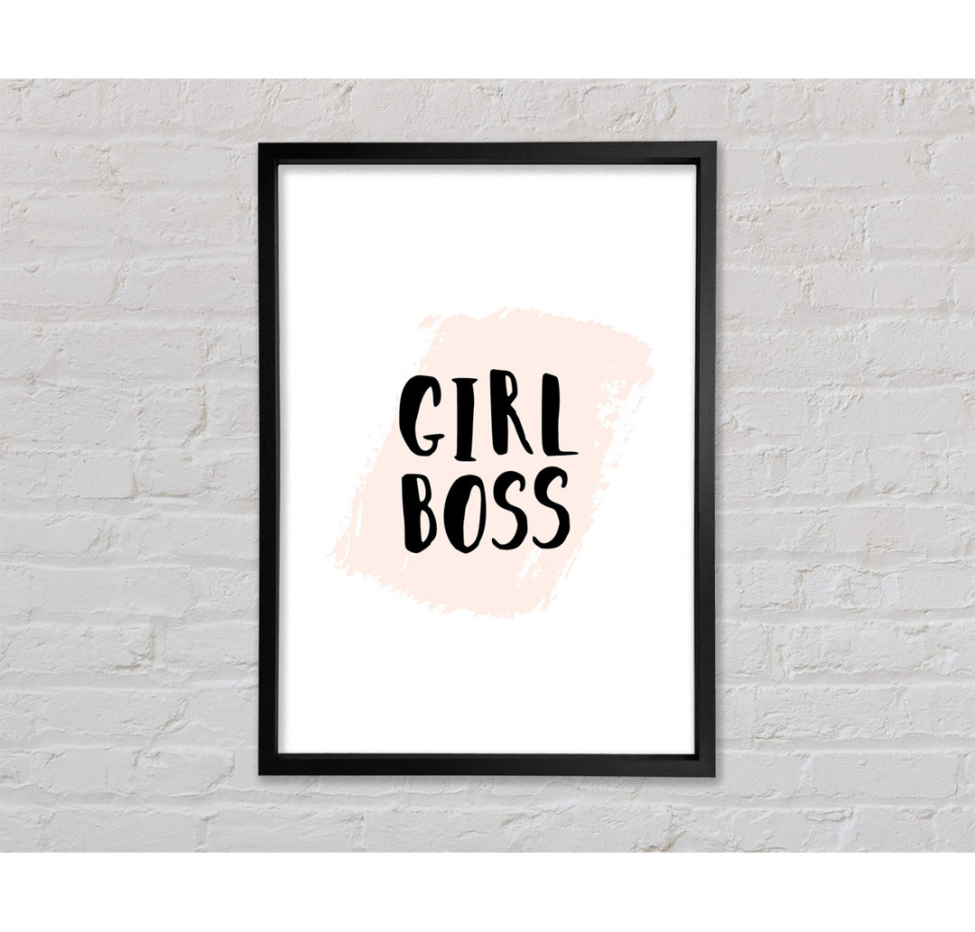 Girl Boss - Einzelner Bilderrahmen Typografie auf Leinwand