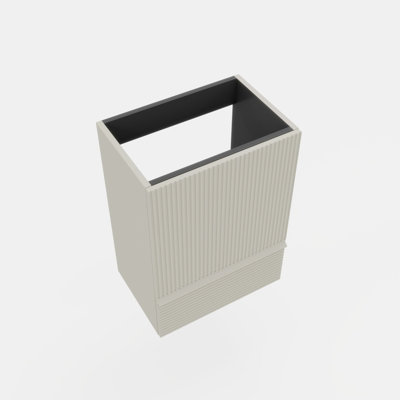 Meuble-lavabo rayé vert clair 20 po Gada SANS lavabo, armoire de salle de bain autoportante pour salle de bain moderne, KD