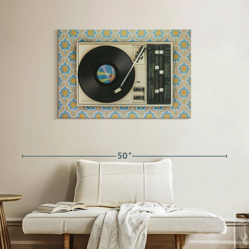 Abarca, vieux disque vinyle, H 26 po x l 39 po