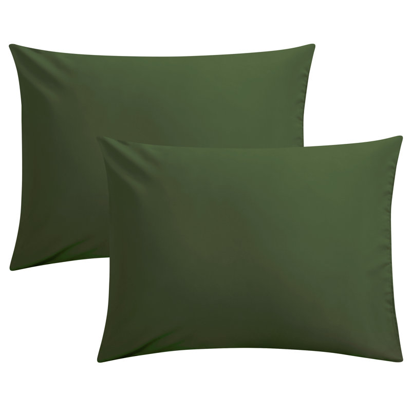 Taies d'oreiller en microfibre brossée avec fermeture à enveloppe, housses de coussin confortables toutes saisons, paquet de 2