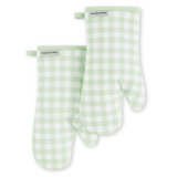 KitchenAid Gingham Oven Mitt 2-Pack Set, 7" x 13"