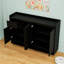 Contemporary Shoe Storage Cabinet with Adjustable Shelves, Solid Wood Legs and Ample Storage Space-130557393