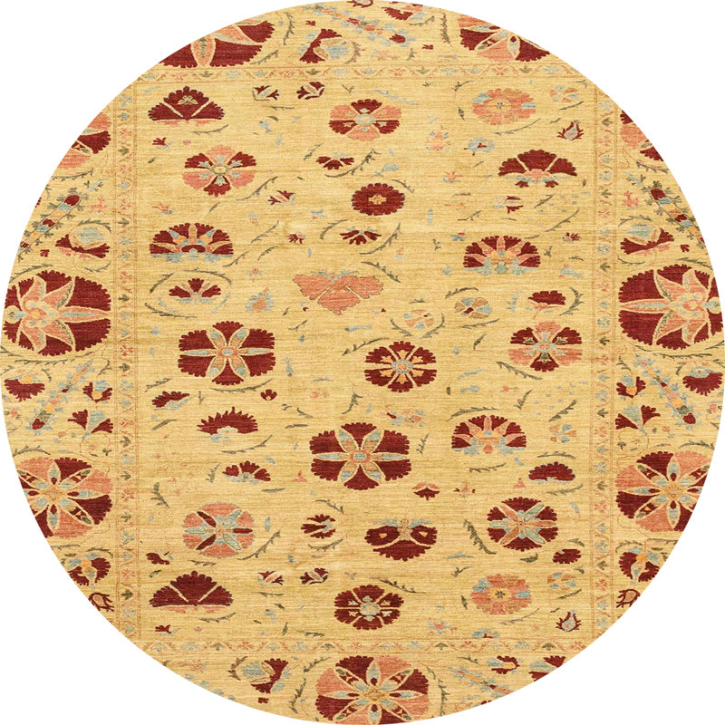 Abstract Indoor Rug, Round 6'