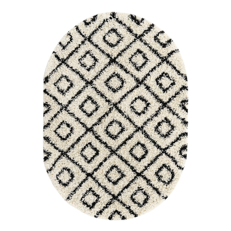 Attore Geometric Indoor Rug, Oval 4' x 6'