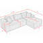 Canapé modulaire en forme de L avec méridienne profonde Boneless-1436213070