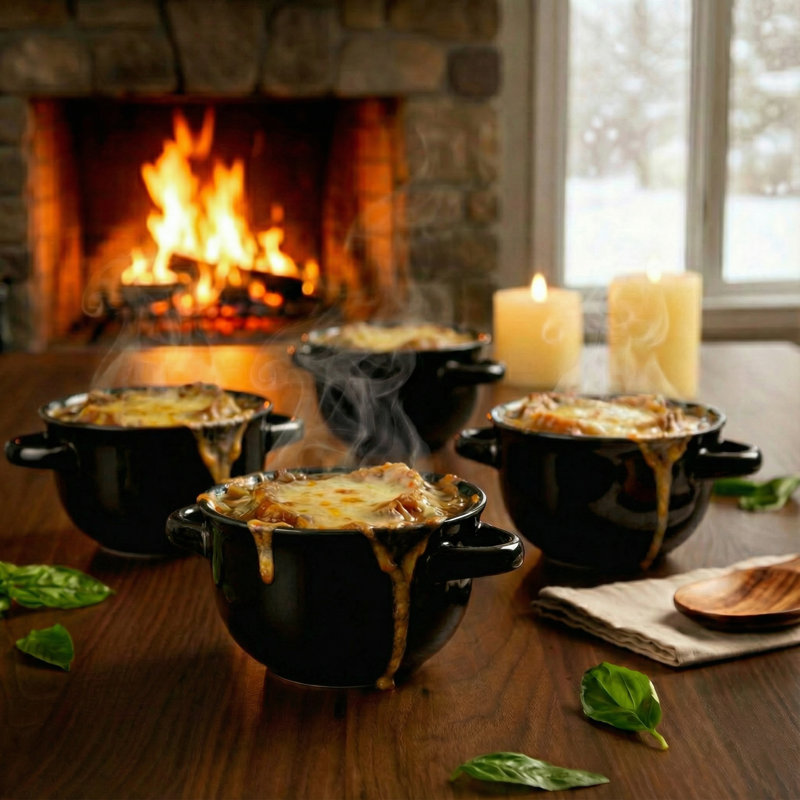 Pot à soupe en oignon français Kook, Noir