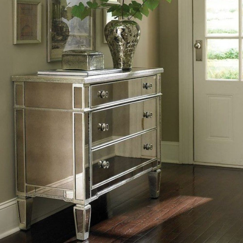 Commode décorative 3 tiroirs Silver