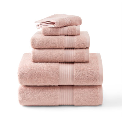 Ensemble de bordure Dobby 6 pièces Town & Country Country Everlyday, 2 salles de bain, 2 mains, 2 lavages, 100% coton