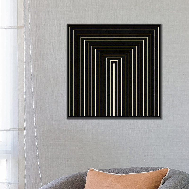 Albree Modern Clinton Plaza, impression sur toile, H 26 po x l 26 po x P 1,5 po, Pas de tapis, Toile tendue