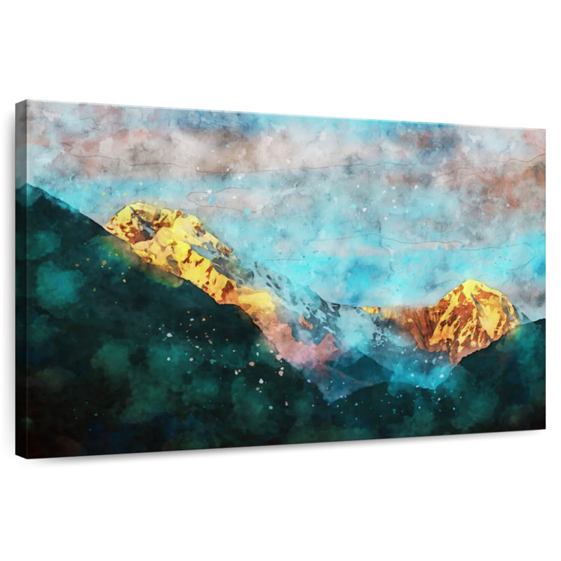 Avery Mountain Abstract Landscape, 16" H x 24" W