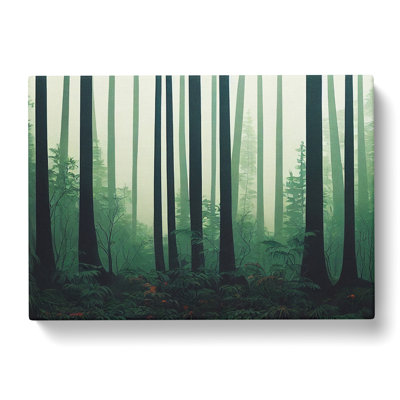 Forest Deco Style (1) - Wrapped Canvas