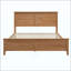 Base de lit plateforme moderne en bois, lattes en bois robustes ne supportant pas de sommier avec tête de lit améliorée-1425803077