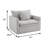 47" W Transitional Chair, Light Gray-1453900748