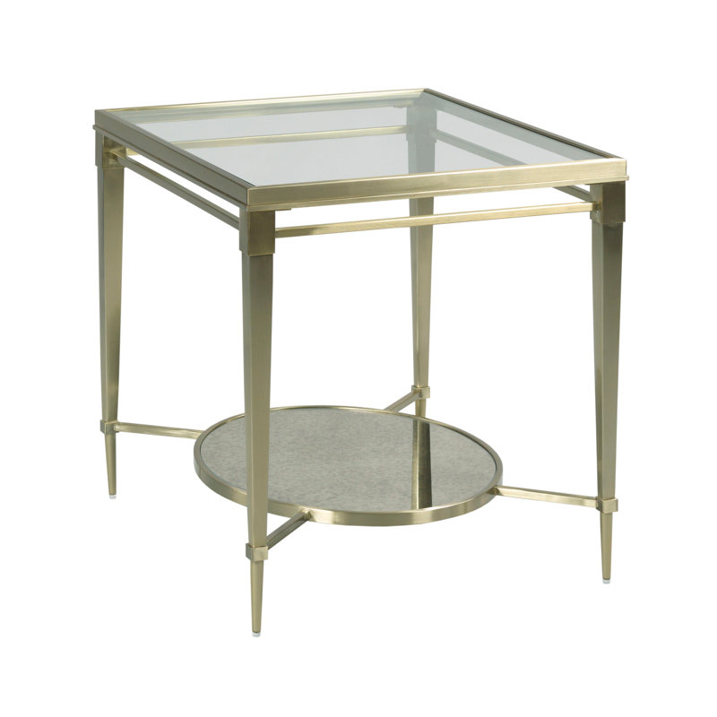 Radika Glass Top End Table