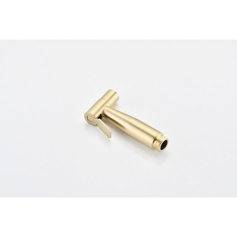 Handheld Bidet For Toilet Hygiene - Brushed Gold Metal, Versatile Spray Settings Optimal Cleaning Results Metal Finish Stylish Hygiene, Adjustable Effective
