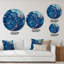 «Blue Ink Clouds II» - art mural moderne en métal-68851173