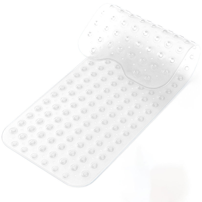 Vinyl Non-Slip Shower Mat, 100" L x 40" W, White
