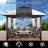 12 Ft. W x 12 Ft. D Metal Patio Gazebo-100846158
