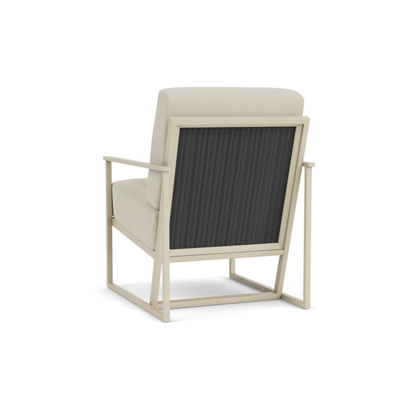 Summit Outdoor Lounge Chair, Linen, Hickory, Beach Natural