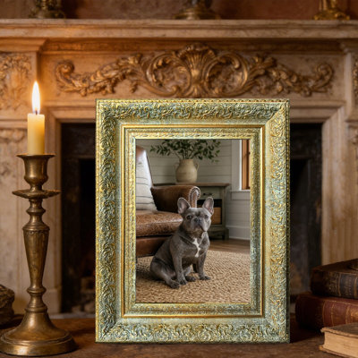 Cadre photo poli antique 1PC 11 po x 14 po avec fixation murale ou de table
