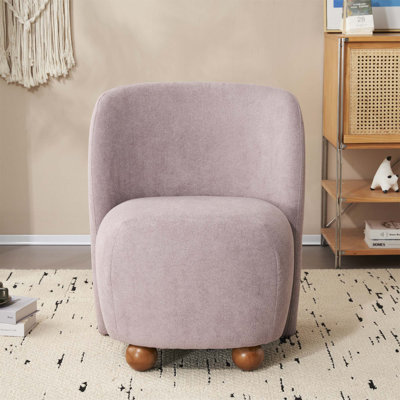 Chaise d'appoint moderne à dossier bas, chaises de salon rembourrées sans accoudoirs, pieds ronds en bois de pin, pour petits espaces de vie, salon, chambre à coucher, balcon, bureau, coin lecture
