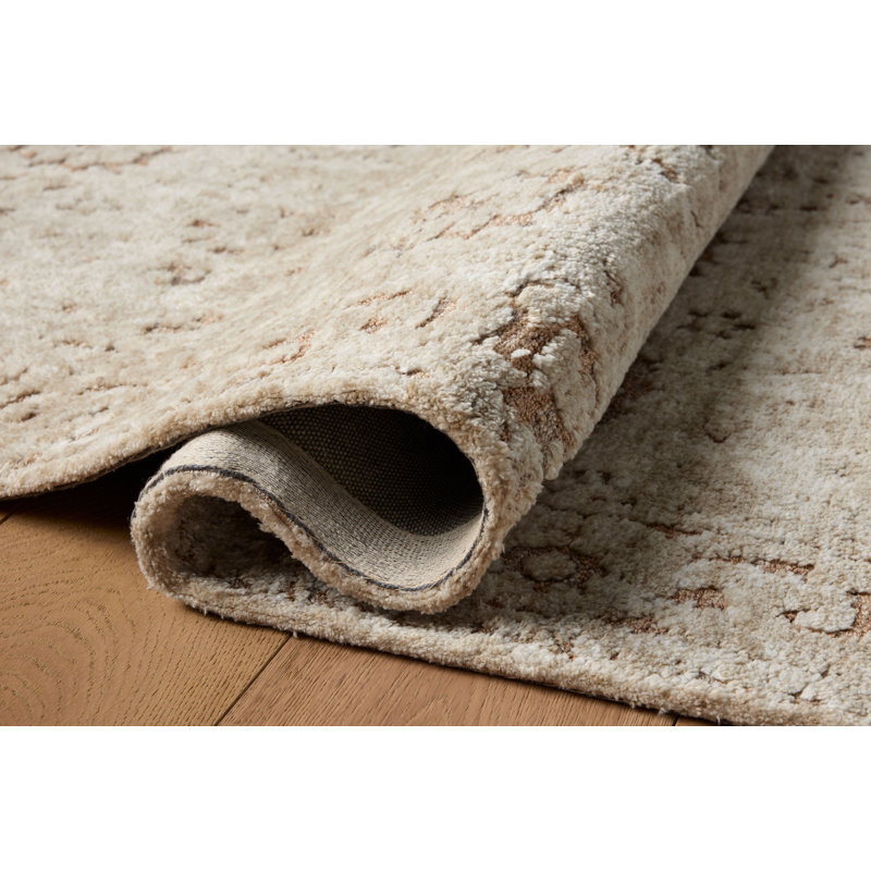 Tapis naturel / saumon Loloi Percival, Rectangle 2 pi 3 po x 3 pi 9 po
