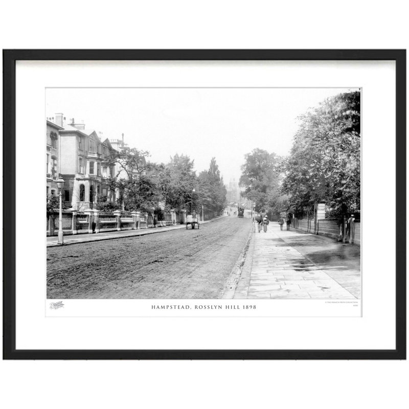 Hampstead, Rosslyn Hill 1898 by Francis Frith - Single Picture Frame Print, 45cm H x 60cm W x 2.3cm D