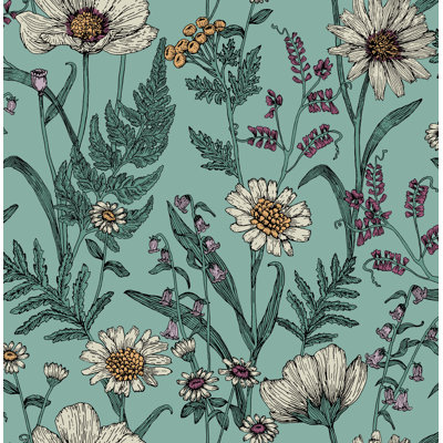 Wild Meadow Botanical Wallpaper