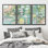 " Vibrant Textured Abstract Multi-Colored " 3 - Pieces on
