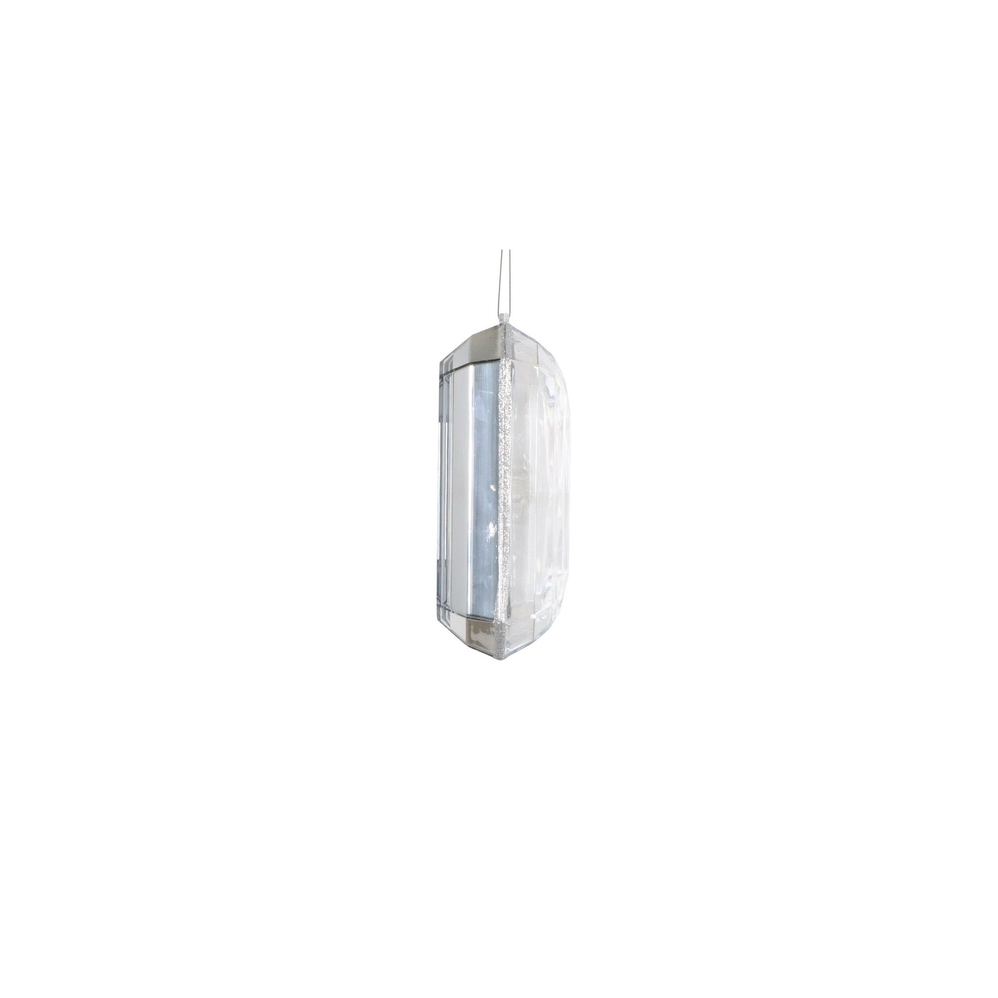 Mappsburg Jewel Glitter Ornament., Silver