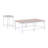 Evvie White and Light Natural Rectangular Cocktail Table