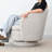 Beige Upholstered 360° Swivel Barrel Chair with Curved Backrest-1600657289