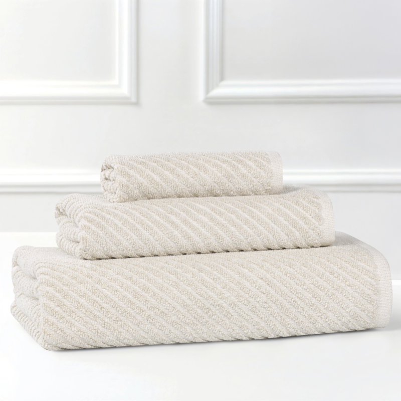 Ensemble de serviettes 3 pièces Amelia, Beige