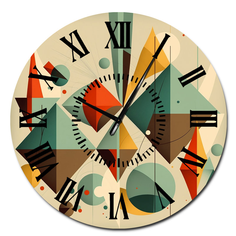 Horloge murale Mid-Century Retro Dimensions III - Modern Midcentury, Surdimensionné